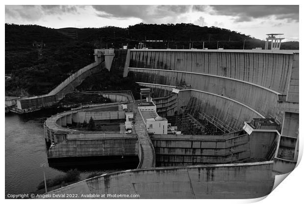 Alqueva Dam in Monochrome. Alentejo Print by Angelo DeVal