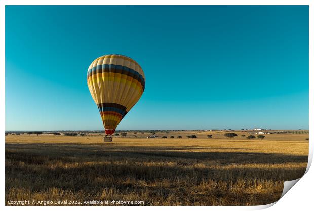 Balloon Landing in Alentejo Print by Angelo DeVal
