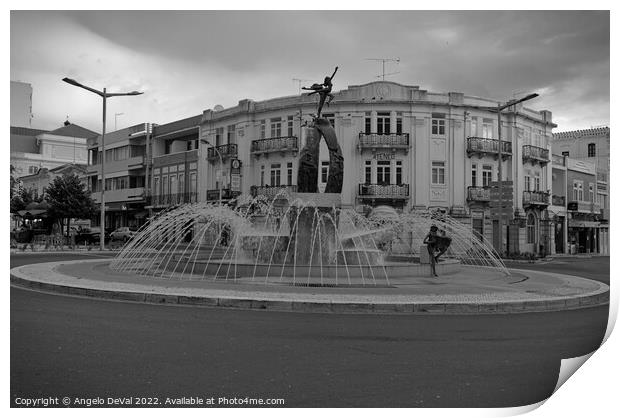 Loule Main Roundabout in Monochrome Print by Angelo DeVal