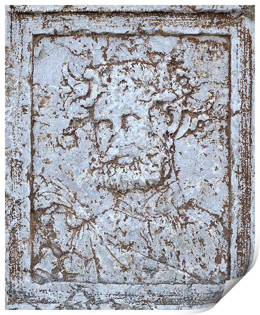  Antique Bacchus portrait Print by Angelo DeVal