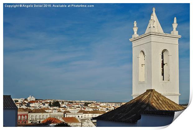 Overview of Tavira City Print by Angelo DeVal