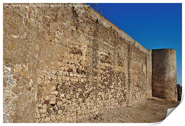 Oldest Castle of Castro Marim  Print by Angelo DeVal