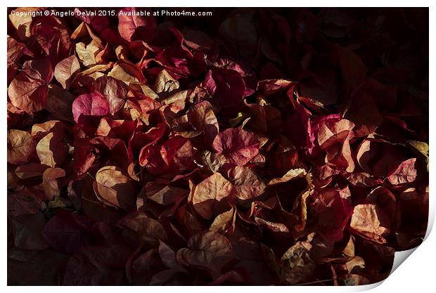 Autumns Fading Bougainvillea Mantle Print by Angelo DeVal