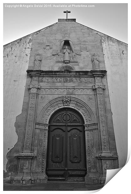 Church of Misericordia Facade in Tavira  Print by Angelo DeVal
