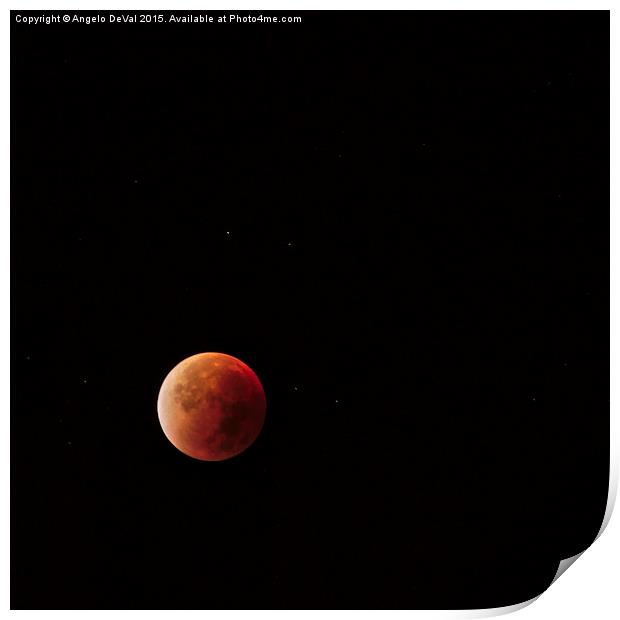 Blood Moon  Print by Angelo DeVal