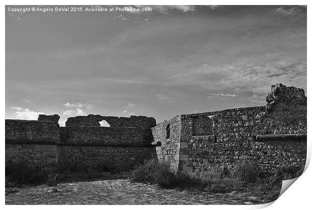 Ruins of Rato Fort in Tavira  Print by Angelo DeVal