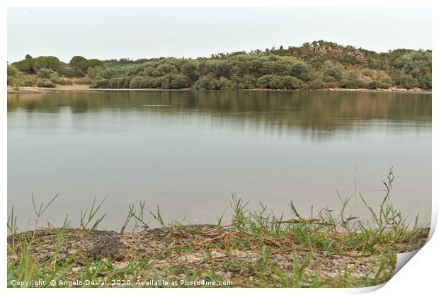 Peaceful view in Povoa e Meadas Dam Print by Angelo DeVal