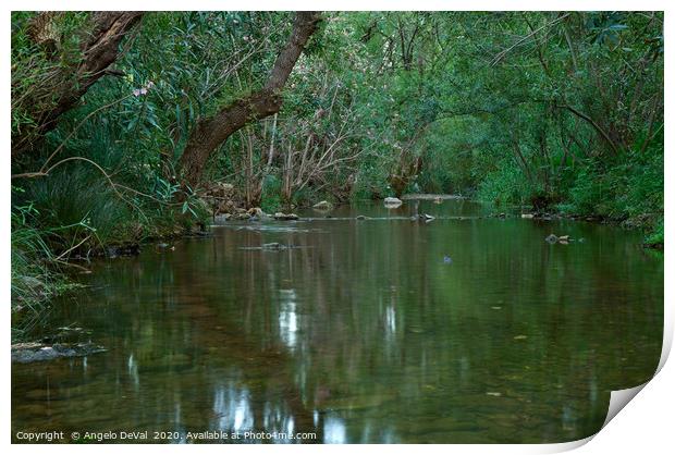Peaceful River in Fonte da Benemola Print by Angelo DeVal
