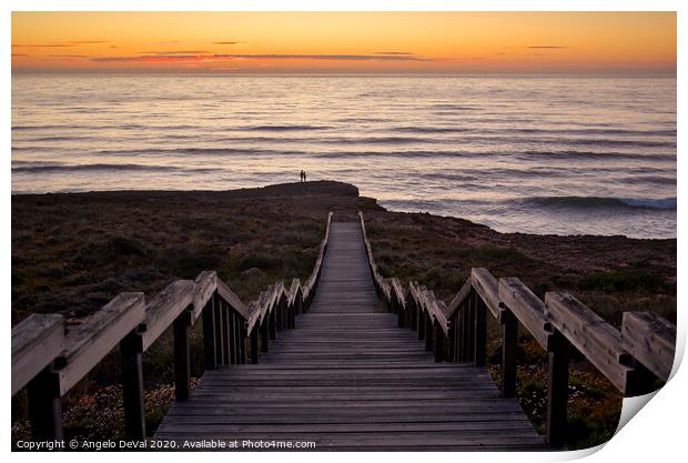 Lovers in Costa Vicentina Print by Angelo DeVal