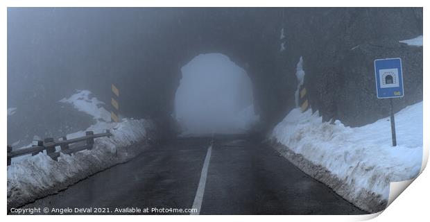Serra da Estrela Rock tunnel 2 Print by Angelo DeVal