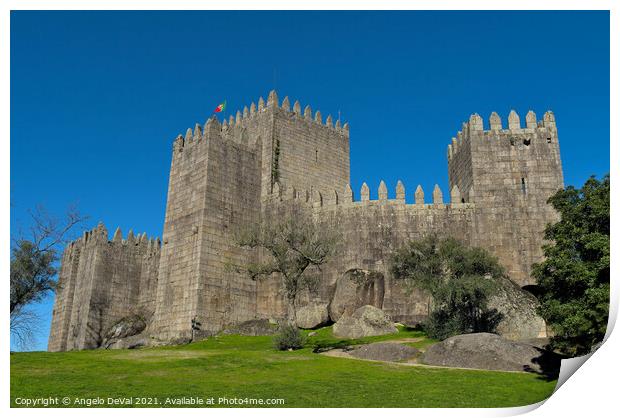 Medieval Castle of Guimarães in Portugal Print by Angelo DeVal