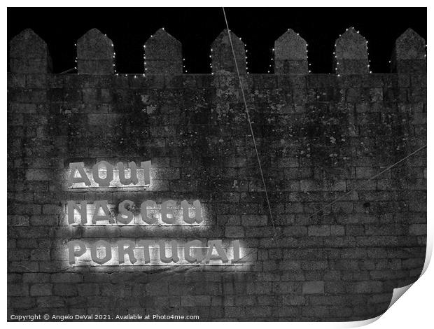 Aqui Nasceu Portugal Print by Angelo DeVal