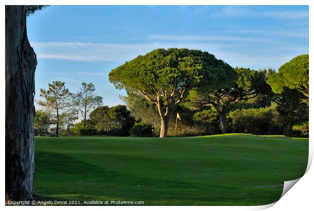 Peaceful Golf Course in Quinta do Lago Print by Angelo DeVal