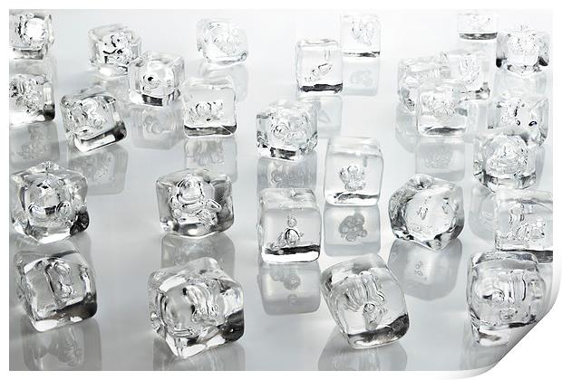 Ice cubes  Print by Beata Aldridge