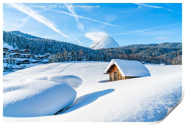 Winter in the Alps. Print by Beata Aldridge
