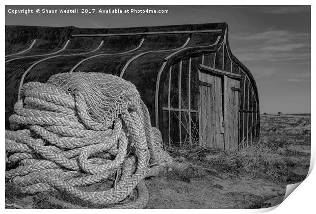 "Herring Boats - Rope Shed" Print by Shaun Westell