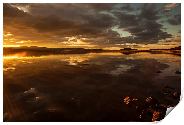  Sunset Big Lake AZ Print by Chris Pickett