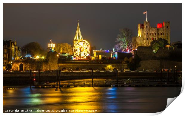 Rochester Castle Fair Print by Chris Pickett