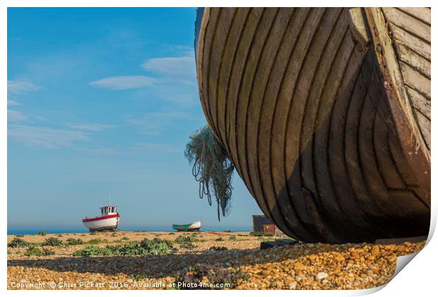 Fishing Boats Print by Chris Pickett