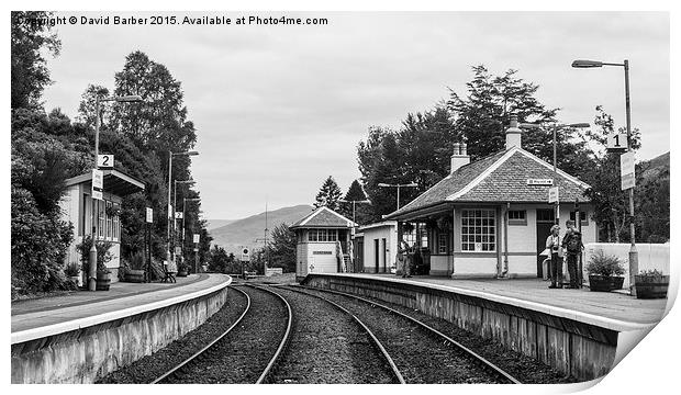  Glenfinnan, Train station Print by David Barber