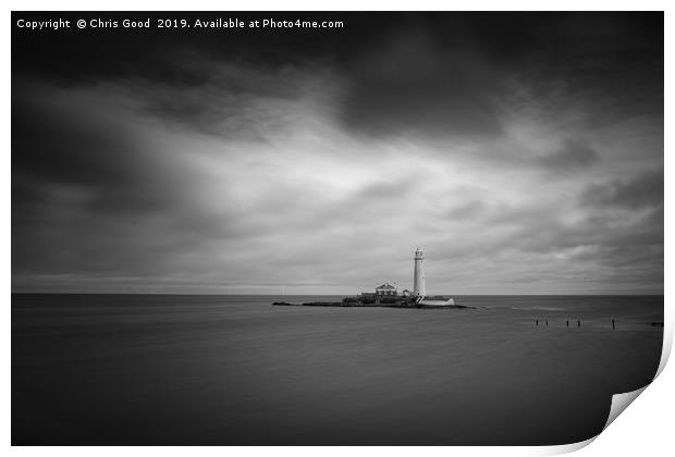 St Mary's Lighthouse Print by Chris Good