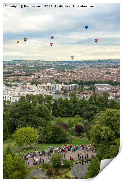 Balloons over Bristol Print by Paul Hennell