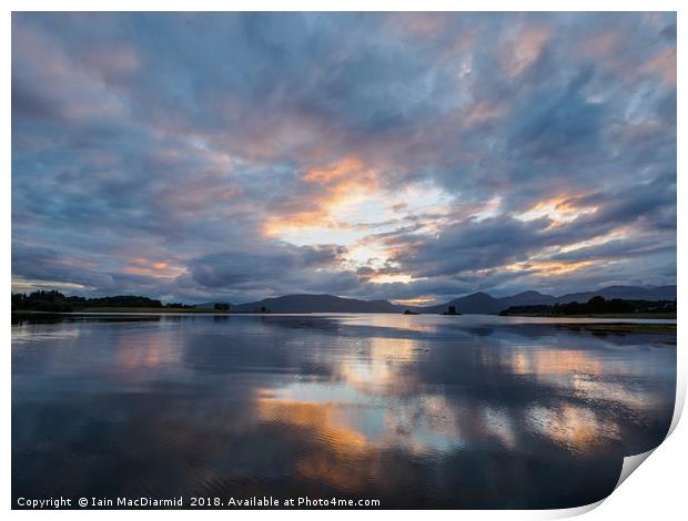 Big Sky Over Morvern Print by Iain MacDiarmid