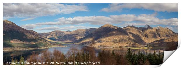 Loch Duich and the Five Sisters of Kintail Print by Iain MacDiarmid