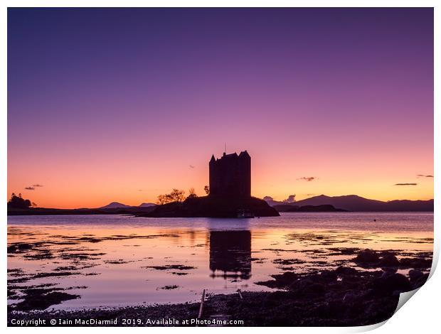 Castle Stalker Sunset Print by Iain MacDiarmid