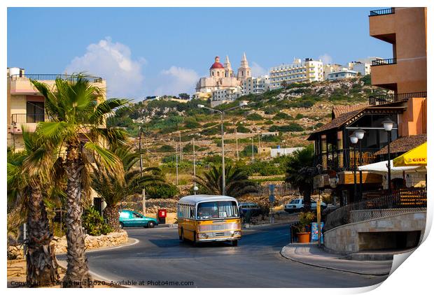 Bus Ride in Malta Print by Terry Hunt