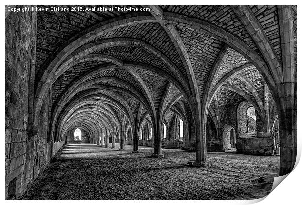  Fountains Abbey Print by Kevin Clelland