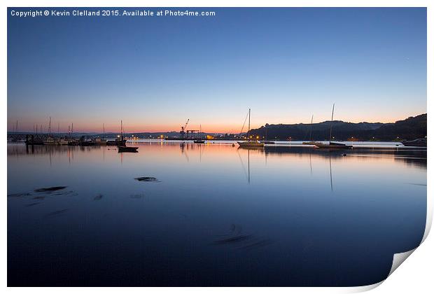  Sunrise at Saltash Cornwall Print by Kevin Clelland