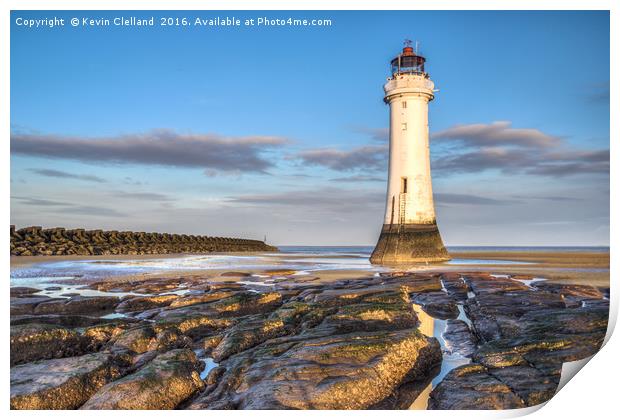 Fort Perch Rock Lighthouse Print by Kevin Clelland