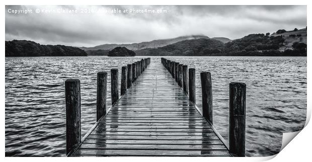Coniston Jetty Print by Kevin Clelland