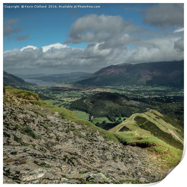 View from Catbells Print by Kevin Clelland
