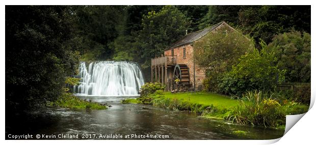 Rutter force waterfall Print by Kevin Clelland