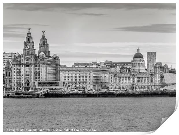 Liverpool Waterfront Print by Kevin Clelland