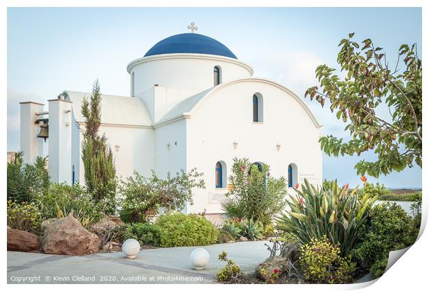 St Nicholas Church Paphos Print by Kevin Clelland