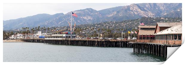 Stern's Wharf Santa Barbara Print by Shawn Jeffries