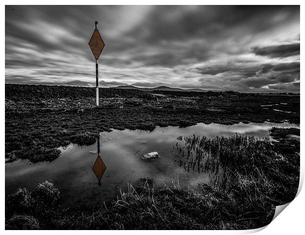  Gas Marker on the River Clwyd  Print by Chris Evans