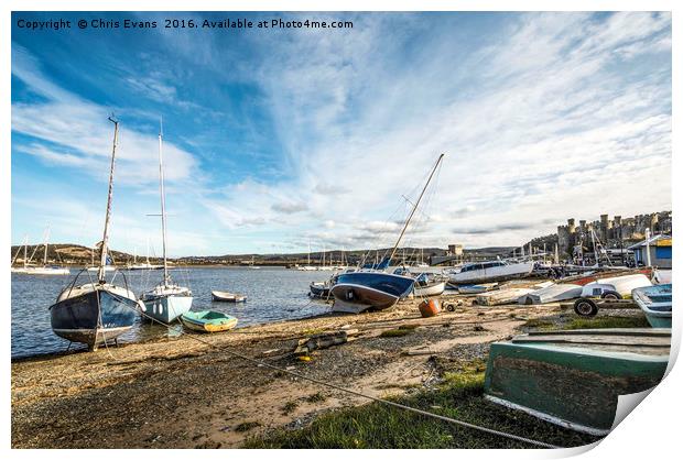 Conwy Harbour  Print by Chris Evans