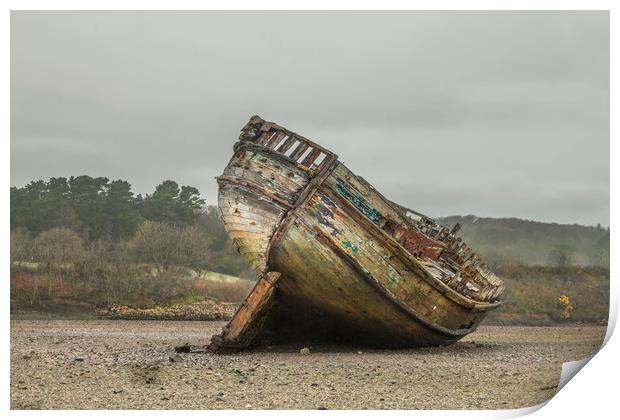 The Old Wreck in Dulas Bay  Print by Chris Evans