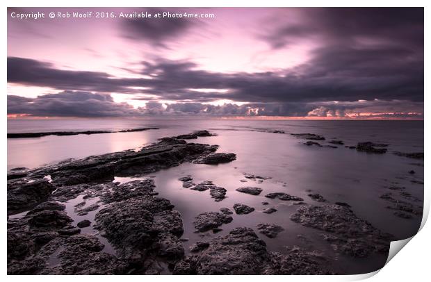 Purple Rise at the Naze Print by Rob Woolf