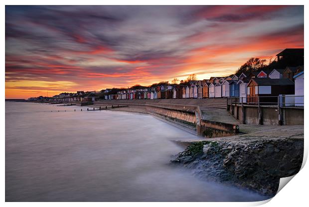 Walton on the Naze Sunset Print by Rob Woolf