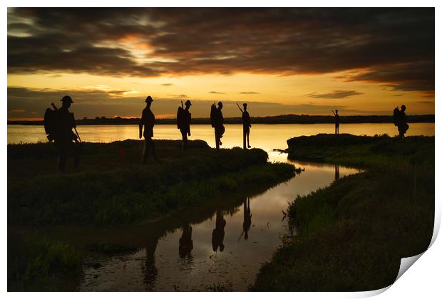 March on the Marshes Print by Rob Woolf