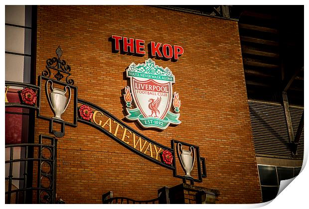 The Kop, Liverpool Football Club Print by Thomas Ritson