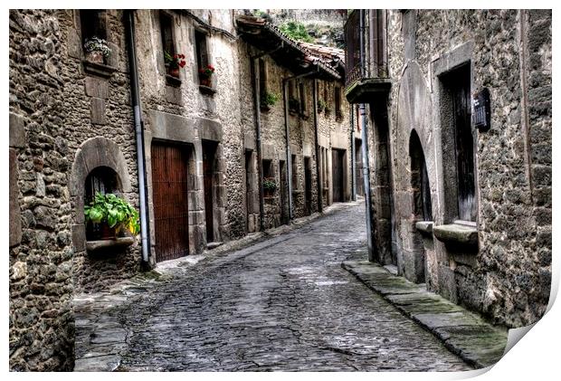 Old Town in the pyrenees Print by HQ Photo
