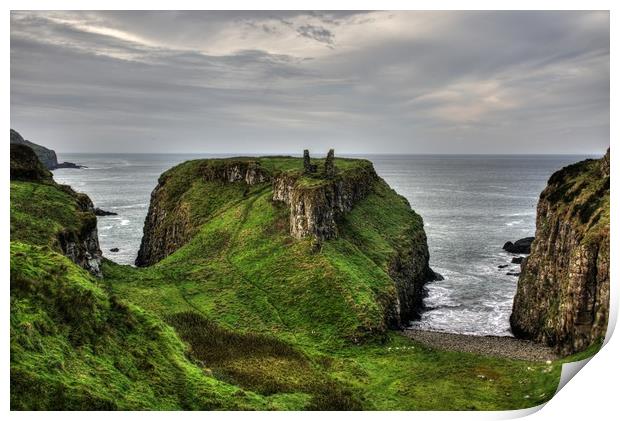 Old castle ruins in the shore Print by HQ Photo