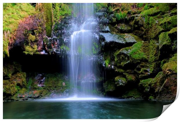 the hidden Waterfall  Print by HQ Photo