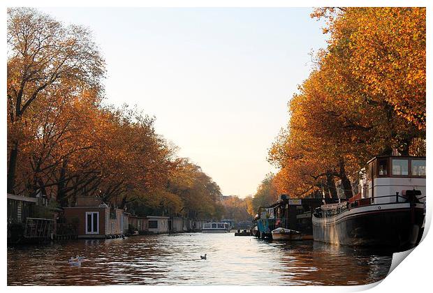 Amsterdam Canal. Print by Adele Crittenden